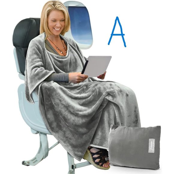 New Poncho Premium Cozy Fleece Portable Poncho Blankets with Built-in B… - Picture 2 of 10